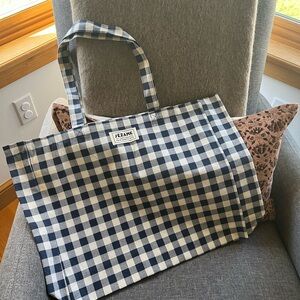 Checkered Sezane Tote, NWOT